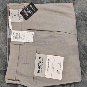 Kenneth Cole Reaction Slim Fit Trousers - Gray